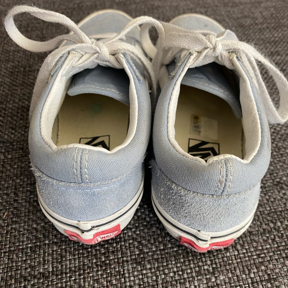 Vans Kids Old Skool V Core Lace Up Sneakers Size 11.5, Dusty Blue, Suede Details - Picture 5 of 12